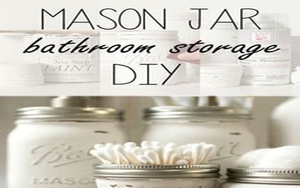 Mason Jar Bathroom Storage